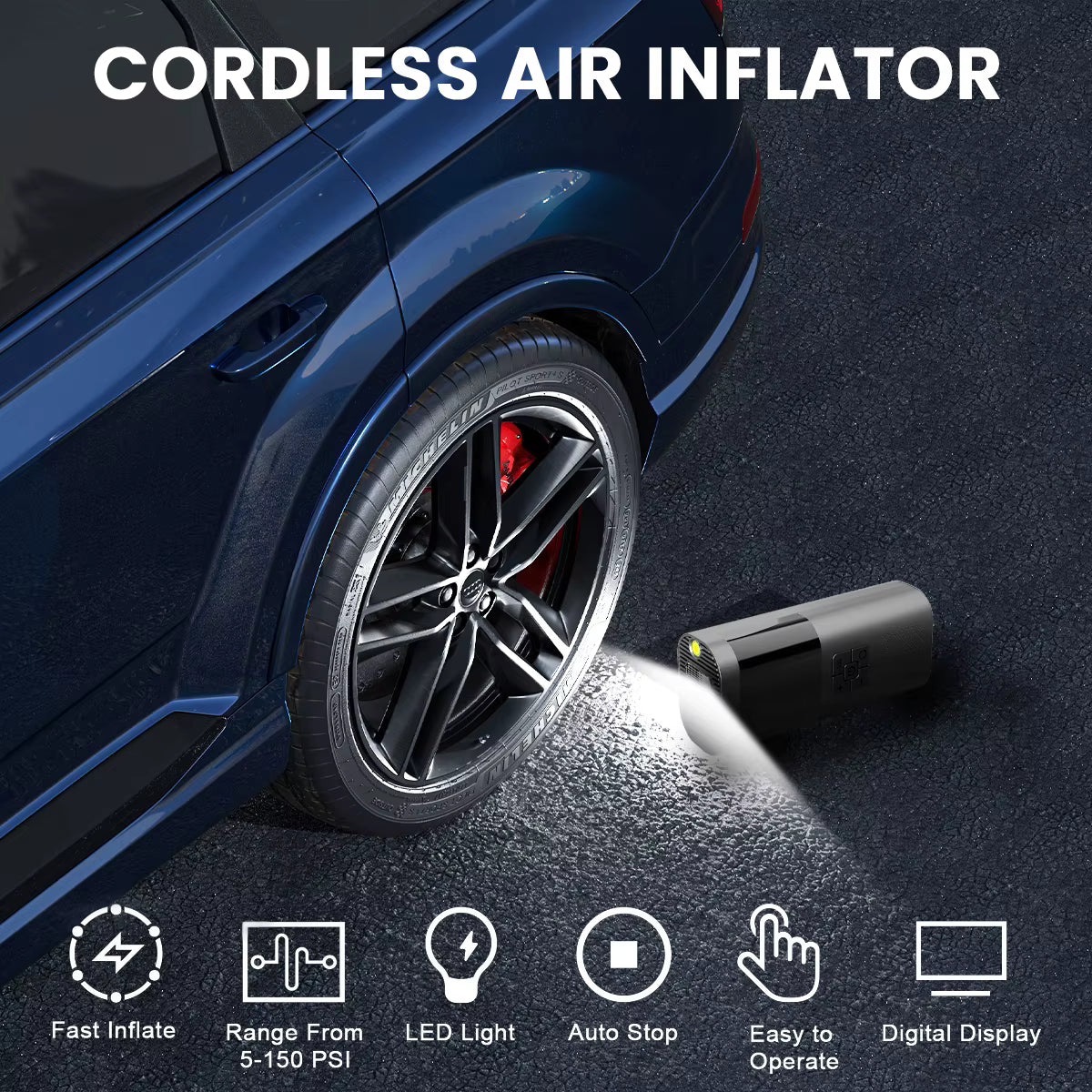 Pompe à air auto sans fil